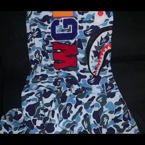 Bape Hooodie Blue Camo
